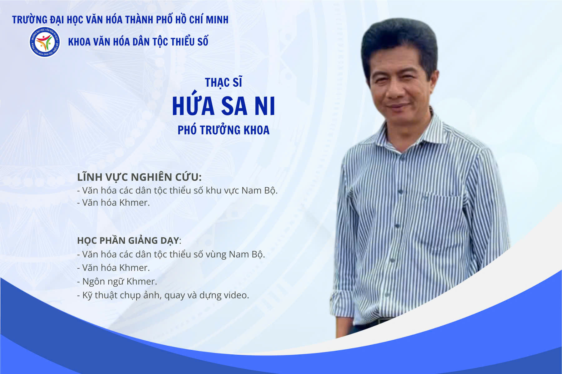 Lãnh đạo khoa Văn hoá dân tộc thiểu số