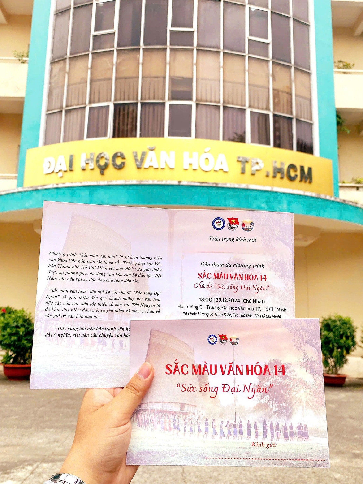 Thư mời tham dự Sắc màu văn hoá 14 chủ đề “Sức sống đại ngàn”